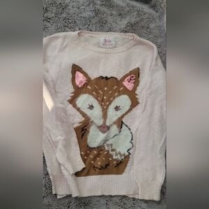 Justice Pink Fox Sweater
